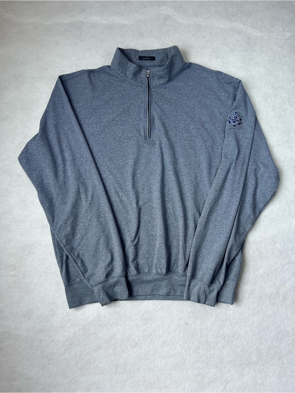 Turtleson Shirt Mens XL Blue Performance 1/4 Quarter Zip Pullover NJ Golf Club